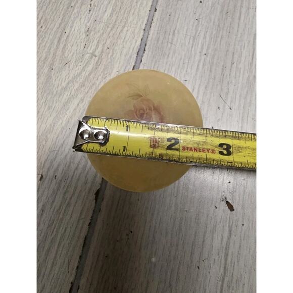 Vintage Alabaster Pocket/Trinket Box Pink Rose Detail Vanity Decor Victorian - Picture 6 of 7